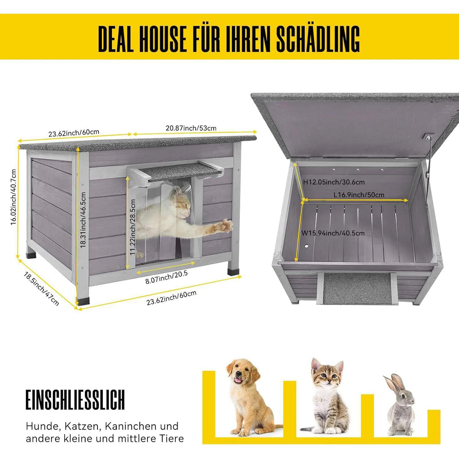 Casa Impermeable para Gatos Aivituvin 6