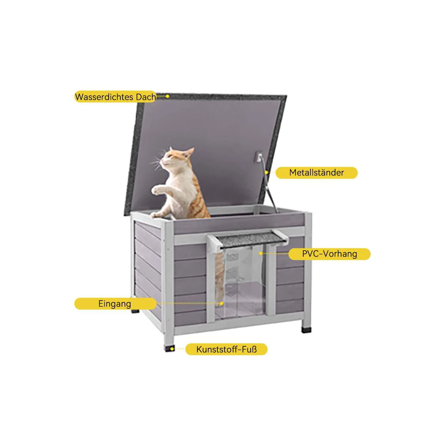 Casa Impermeable para Gatos Aivituvin 7