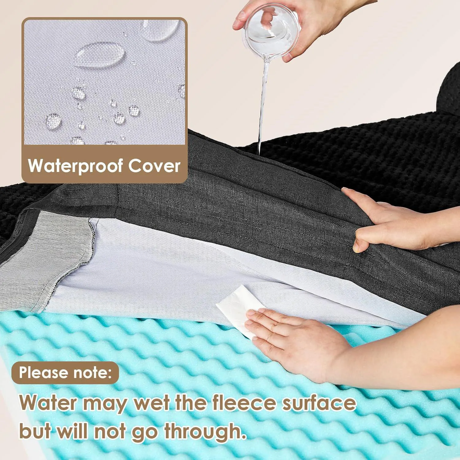 Cama Ortopédica Impermeable para Perros Medianos EHEYCIGA 3