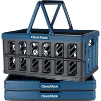 Cesta De Compras Plegable De Plástico Reutilizable CleverMade
