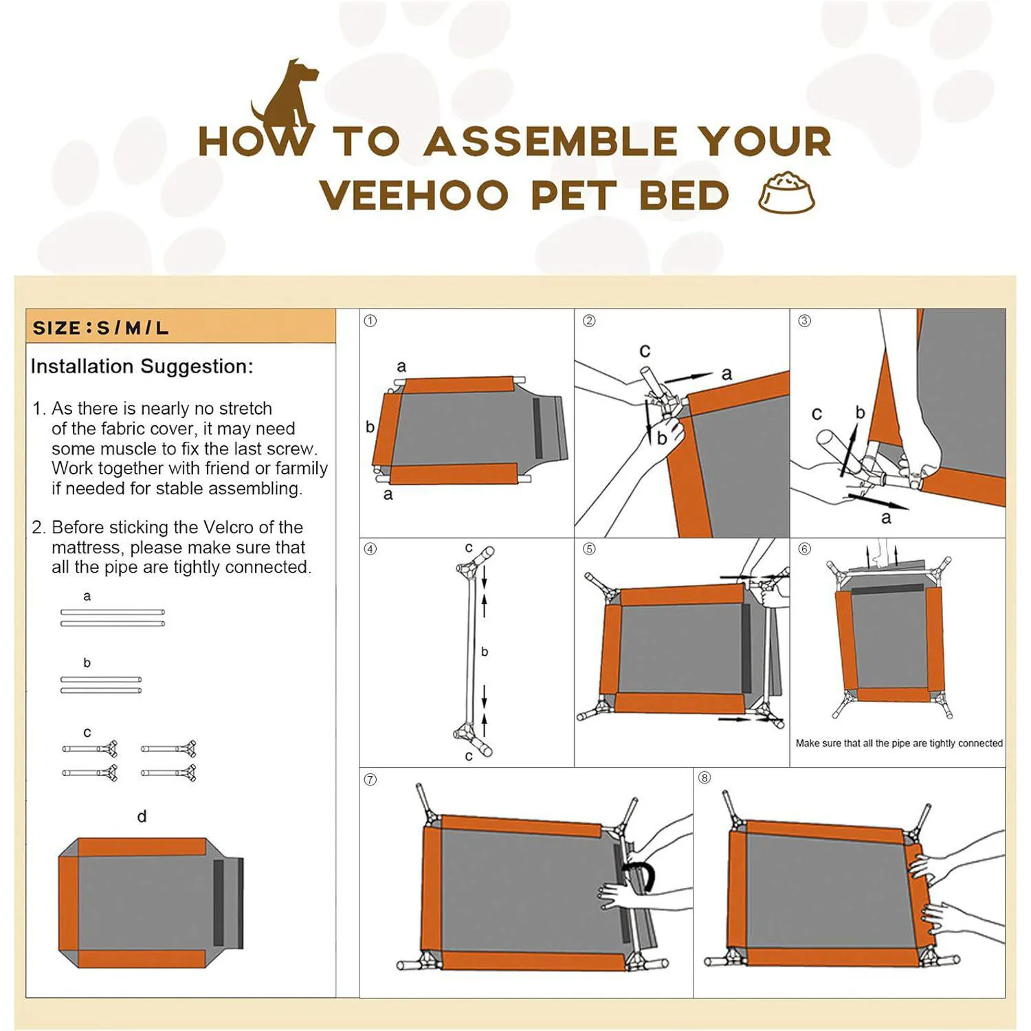 Cama Elevada Veehoo para Perros Resistente y Lavable para Máximo Confort 7
