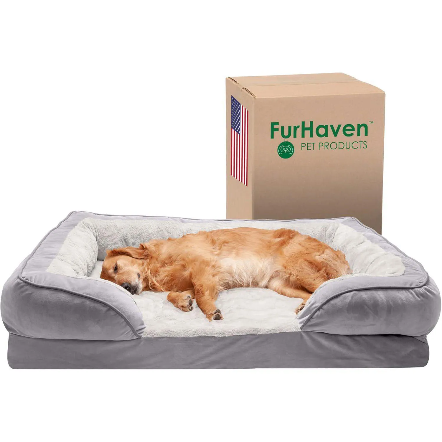 Cama para perros Furhaven Jumbo/XL con Gel Refrescante para un Descanso Ideal