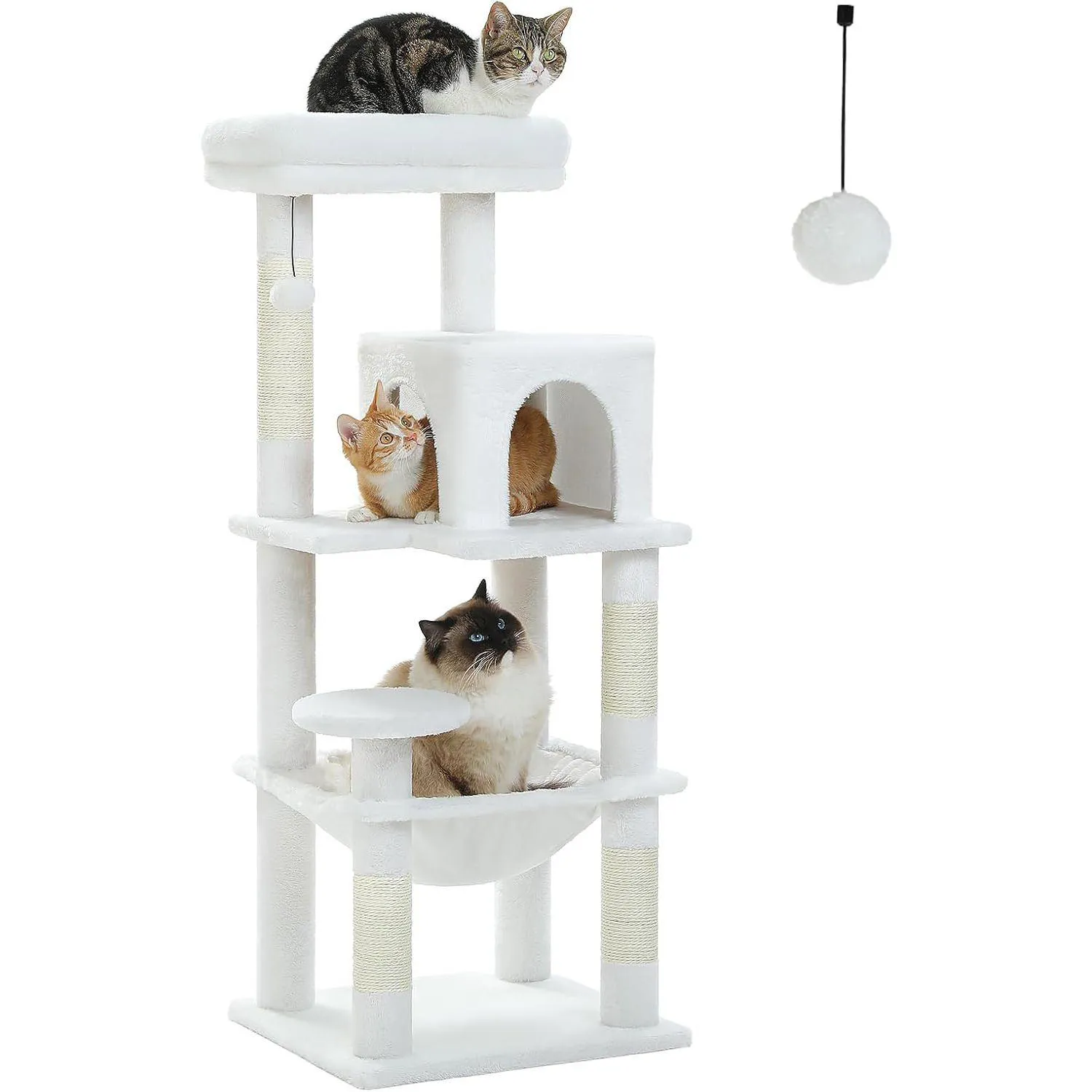 Gimnasio para Gatos Grande PETEPELA  con 5 Niveles Hamaca y Rascador
