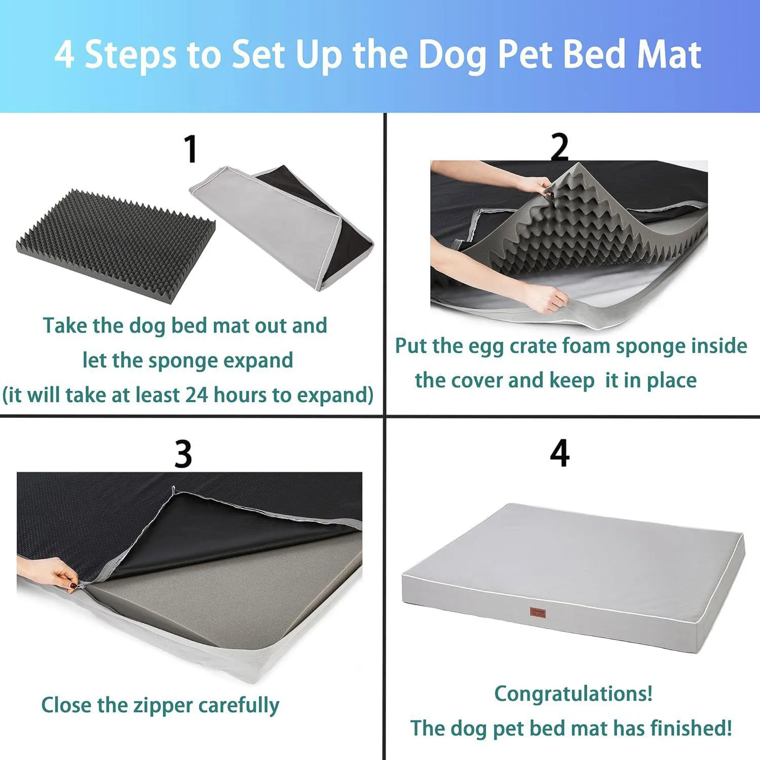 Cama Ortopédica XL Para Perros Con Funda Lavable y Diseño Antideslizante 6