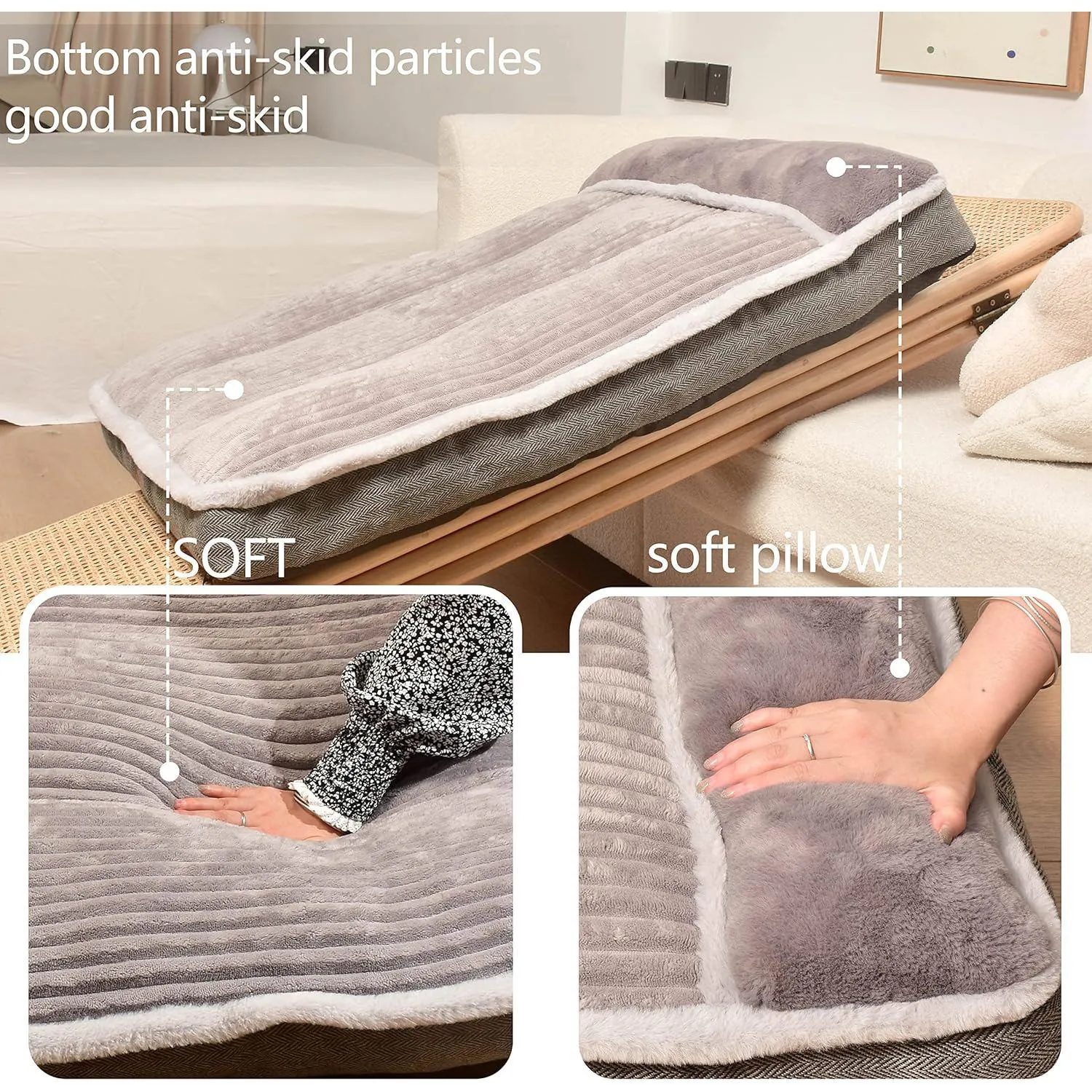 Cama Grande para Perro con Almohada Suave 6