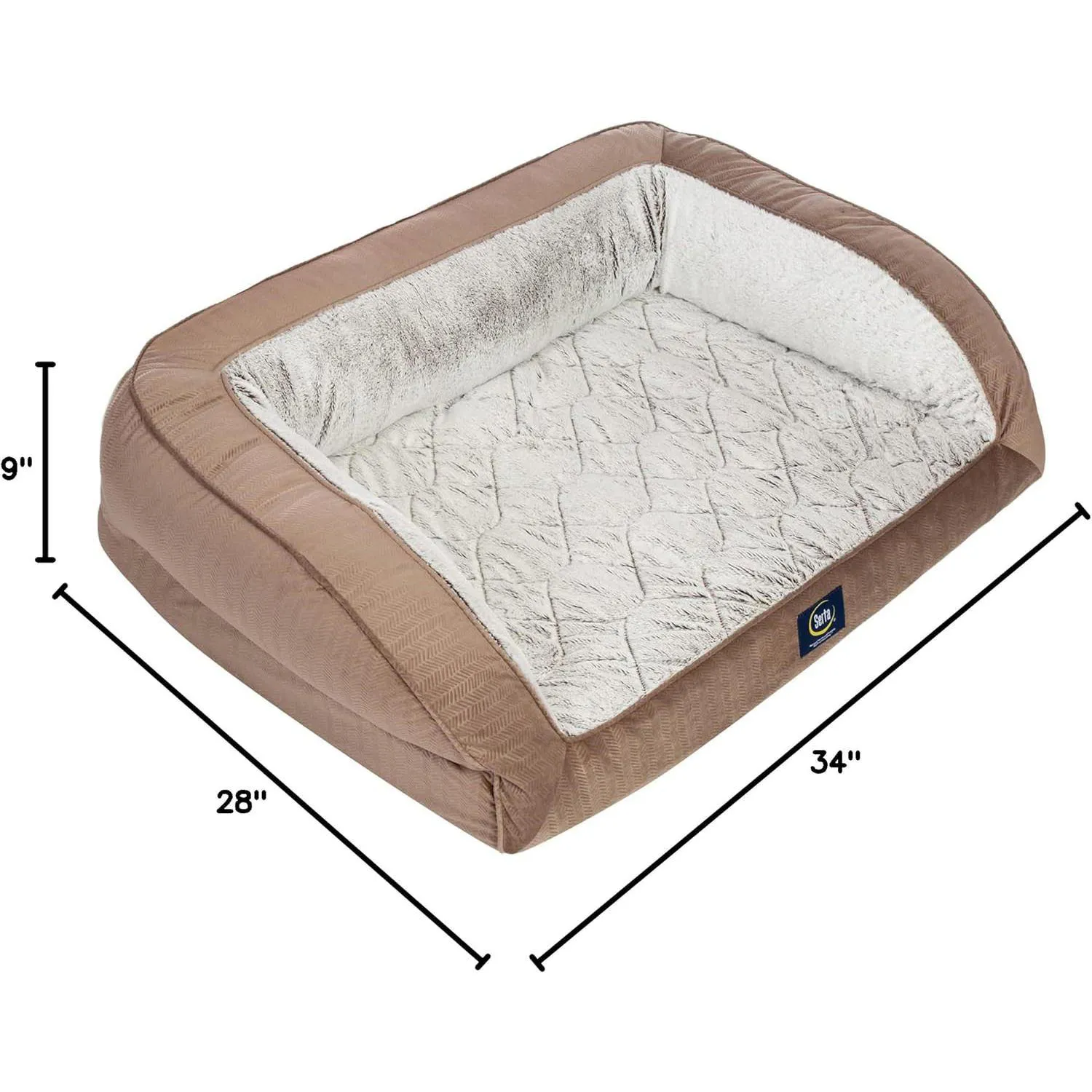 Cama Orthopédica Serta para Perros Ideal para Razas Grandes y muy Grandes 8