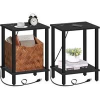 Mesa Auxiliar Multifuncional con Cargador y Puertos USB