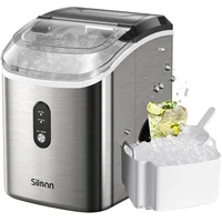 Máquina de Hielo Nugget Silonn Producción de 15 kg/día con Autolimpieza y Diseño Compacto