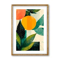 Cuadro Decorativo Artesanal Esencia Geométrica 50X50Cm Marco Madera