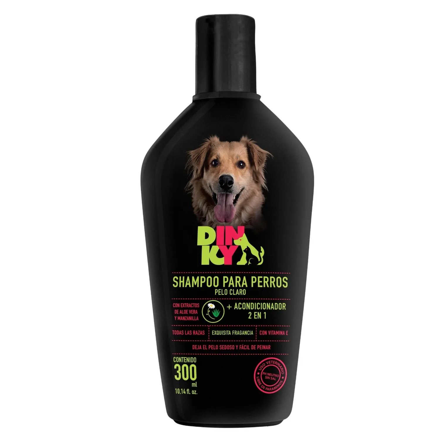 Shampoo 2 en 1 para perro de pelo claro dinky 300 ml