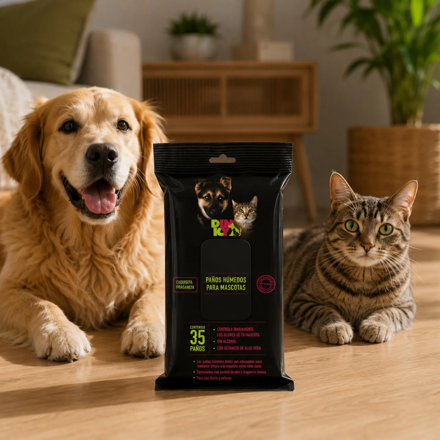 Paños húmedos para mascotas dinky x35 unidades