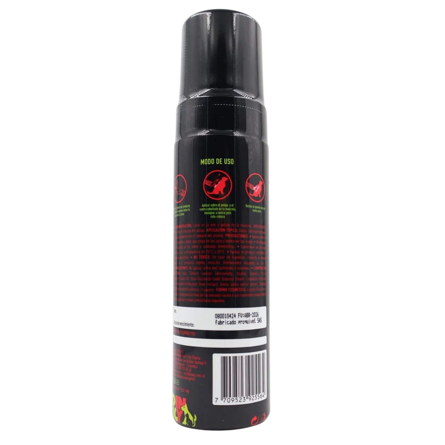 Baño seco en espuma para perro cachorro dinky 200 ml 3