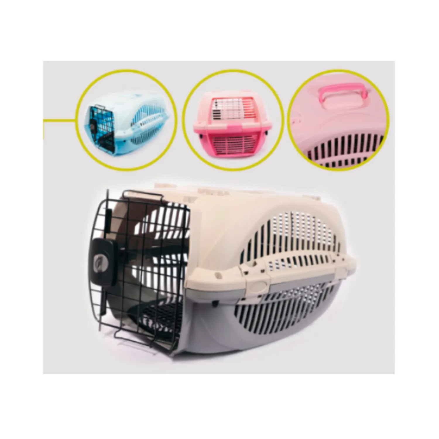 Guacal jaula de trasnxte para mascotas pets & toys color verde