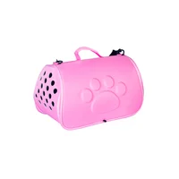 Bolso cargador transxte luna para mascotas 49x29x25cm petvogue rosado material eva
