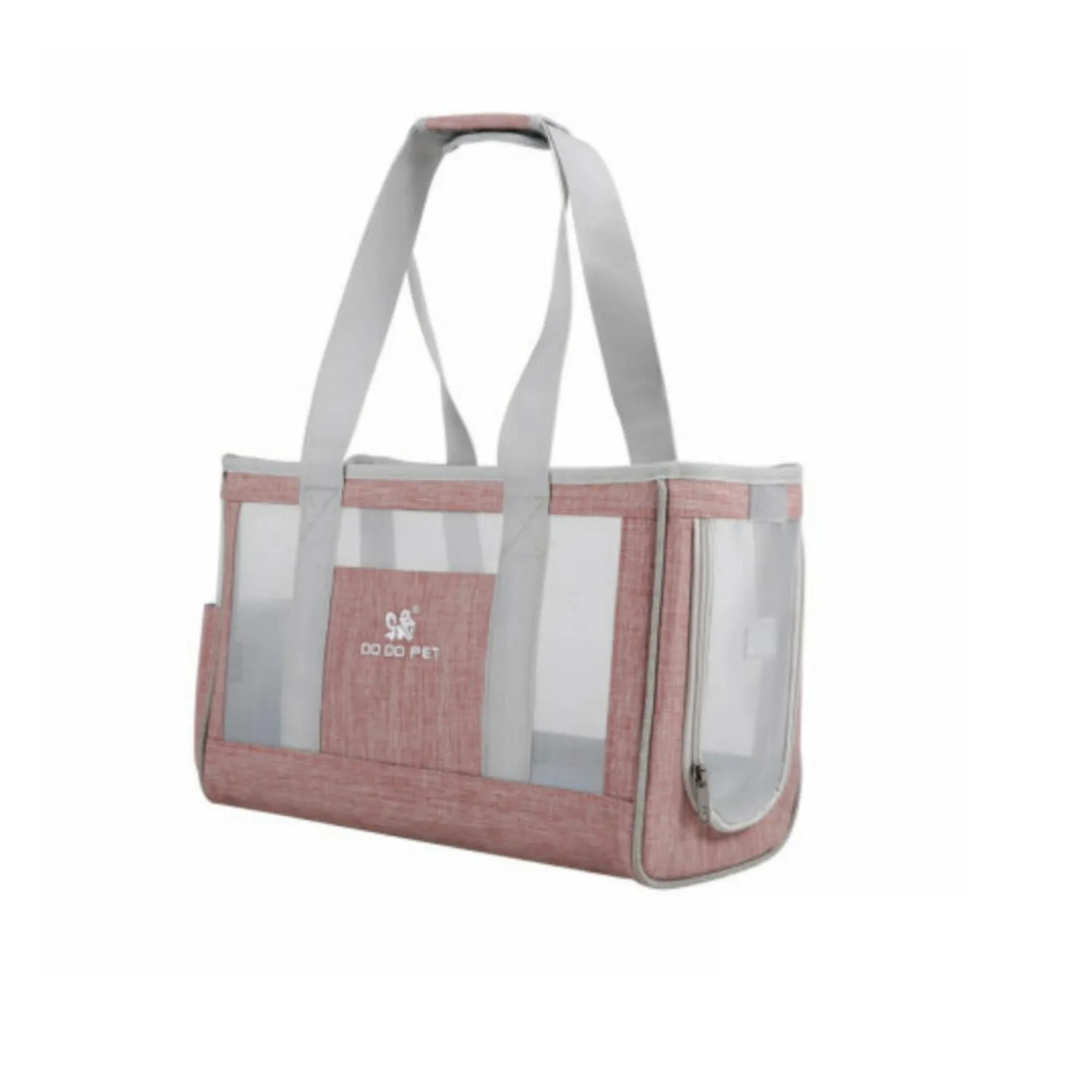 Bolso cargador transxte luna mascotas 44x30x17cm petvogue color rosa material oxford
