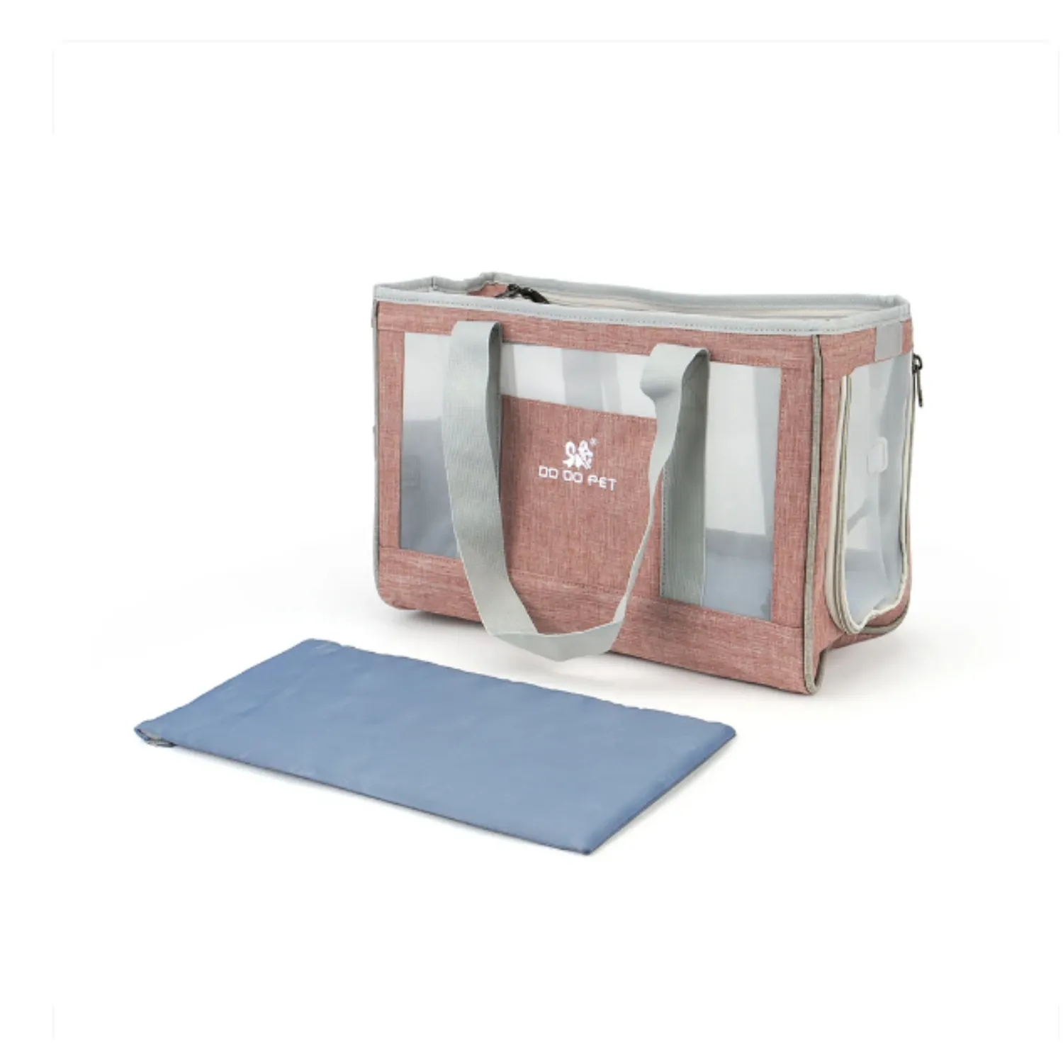 Bolso cargador transxte luna mascotas 44x30x17cm petvogue color rosa material oxford