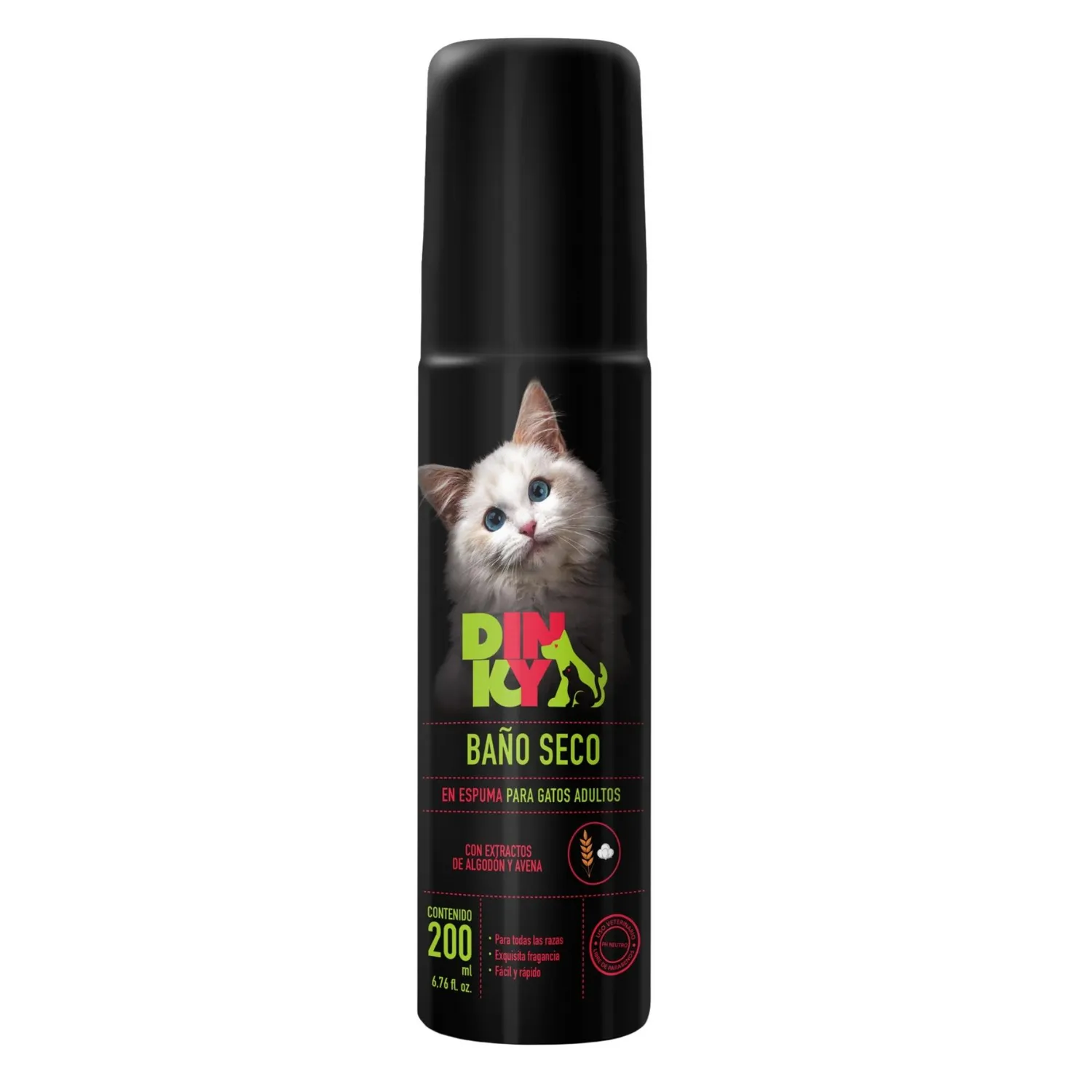 Baño seco espuma gato adulto dinky 200 ml