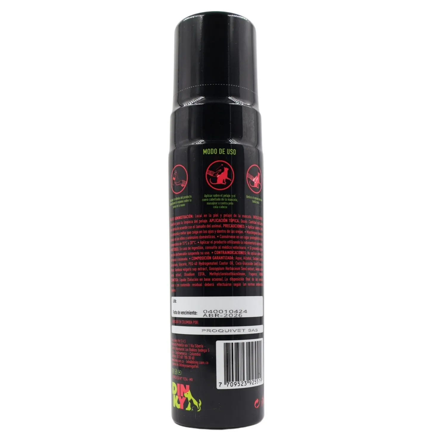 Baño seco espuma gato adulto dinky 200 ml 3