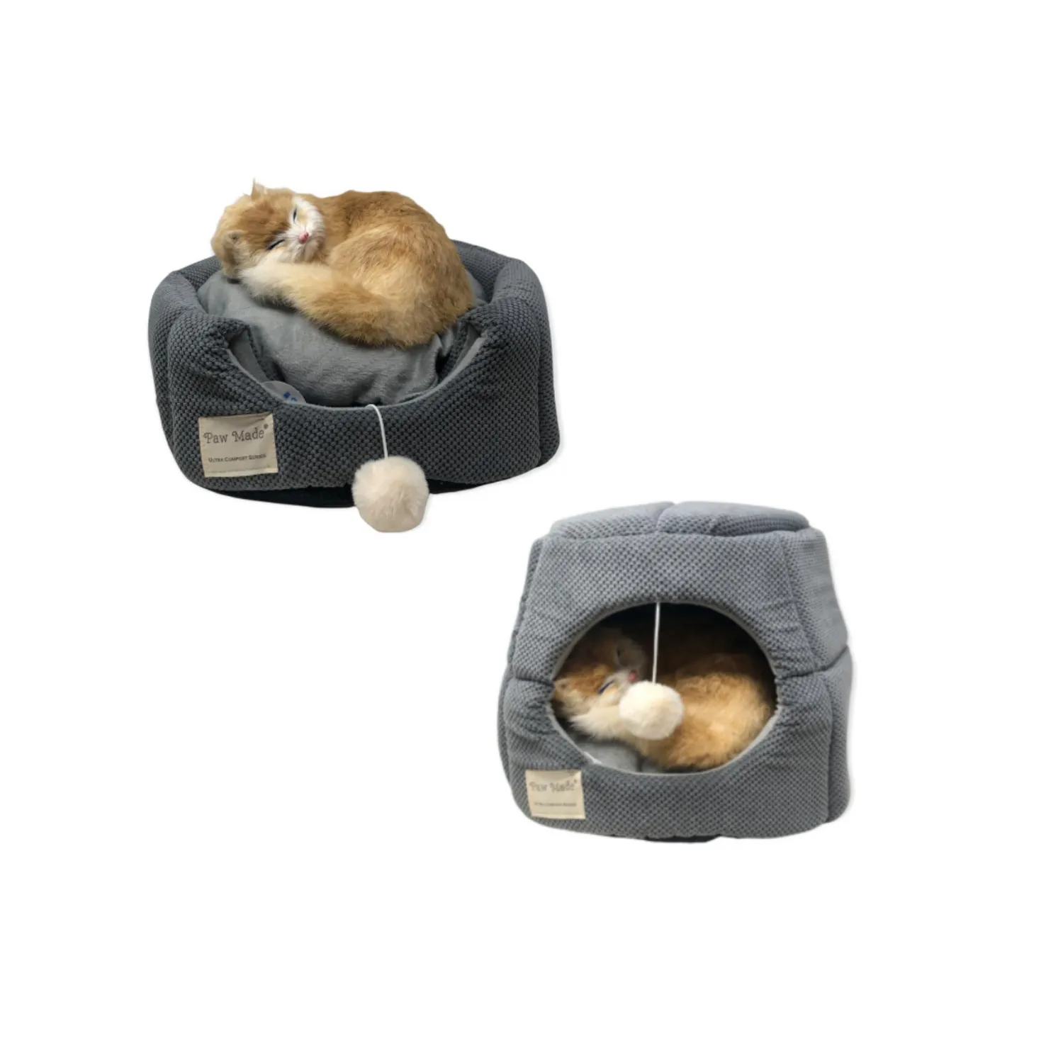 Cama comfort iglu para mascotas 41/16/41cm color gris pets &toys 3