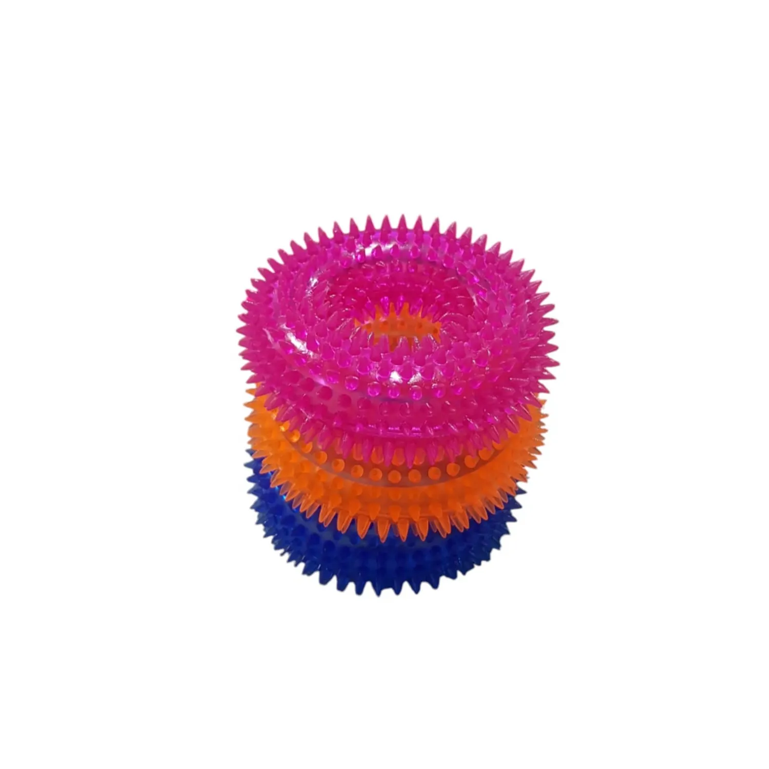 Juguete dona con sonido limpia diente nunbell para perro azul 3