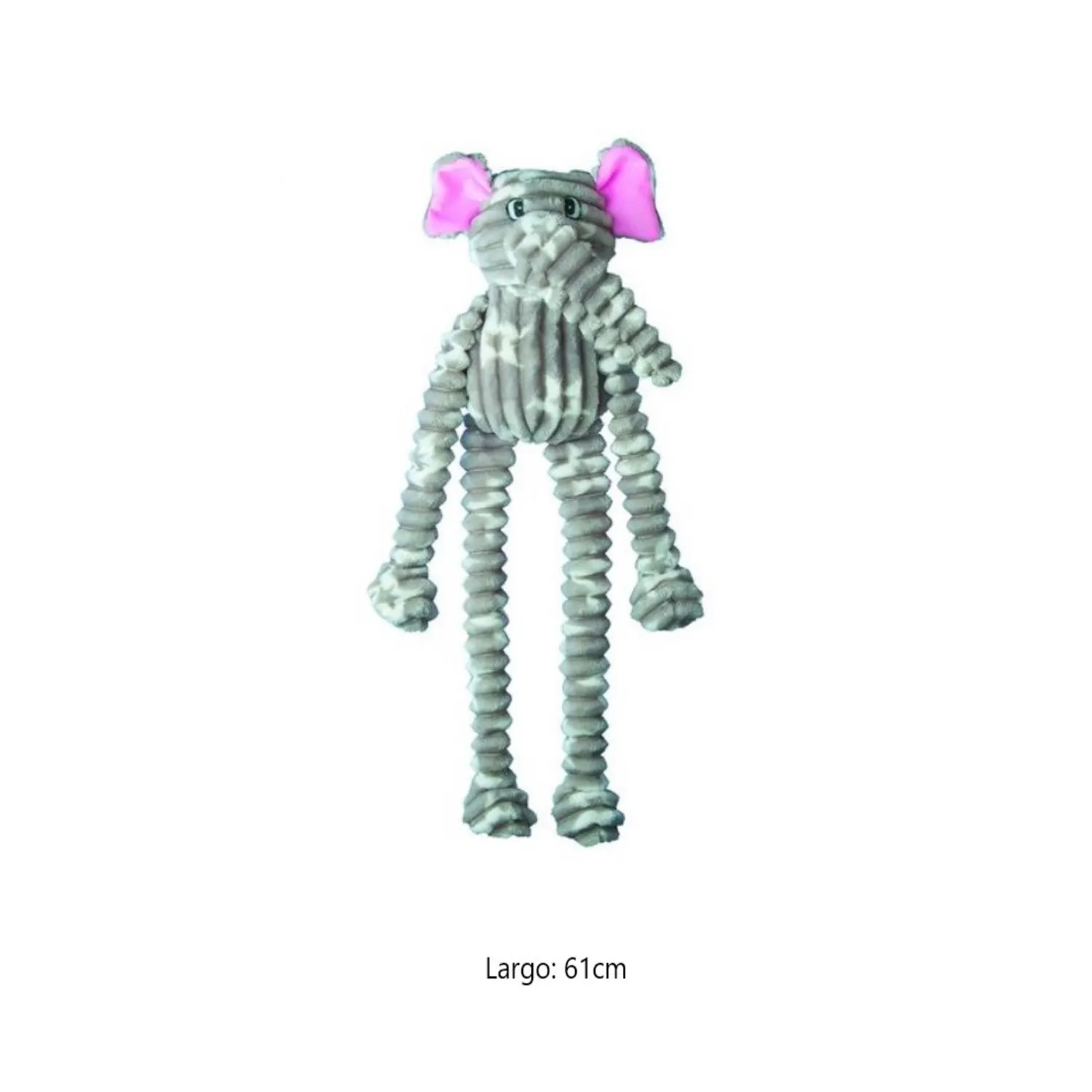 Juguete peluche interactico con sonido elefante patchwork para perro 24in