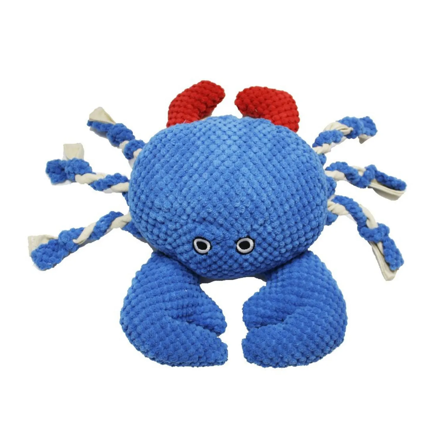 Juguete peluche interactico con sonido cangrejo patchwork para perro 15in