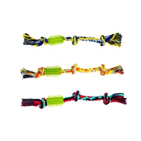 Juguete Trenza Limpia Dientes Nunbell para Perro Color Rojo