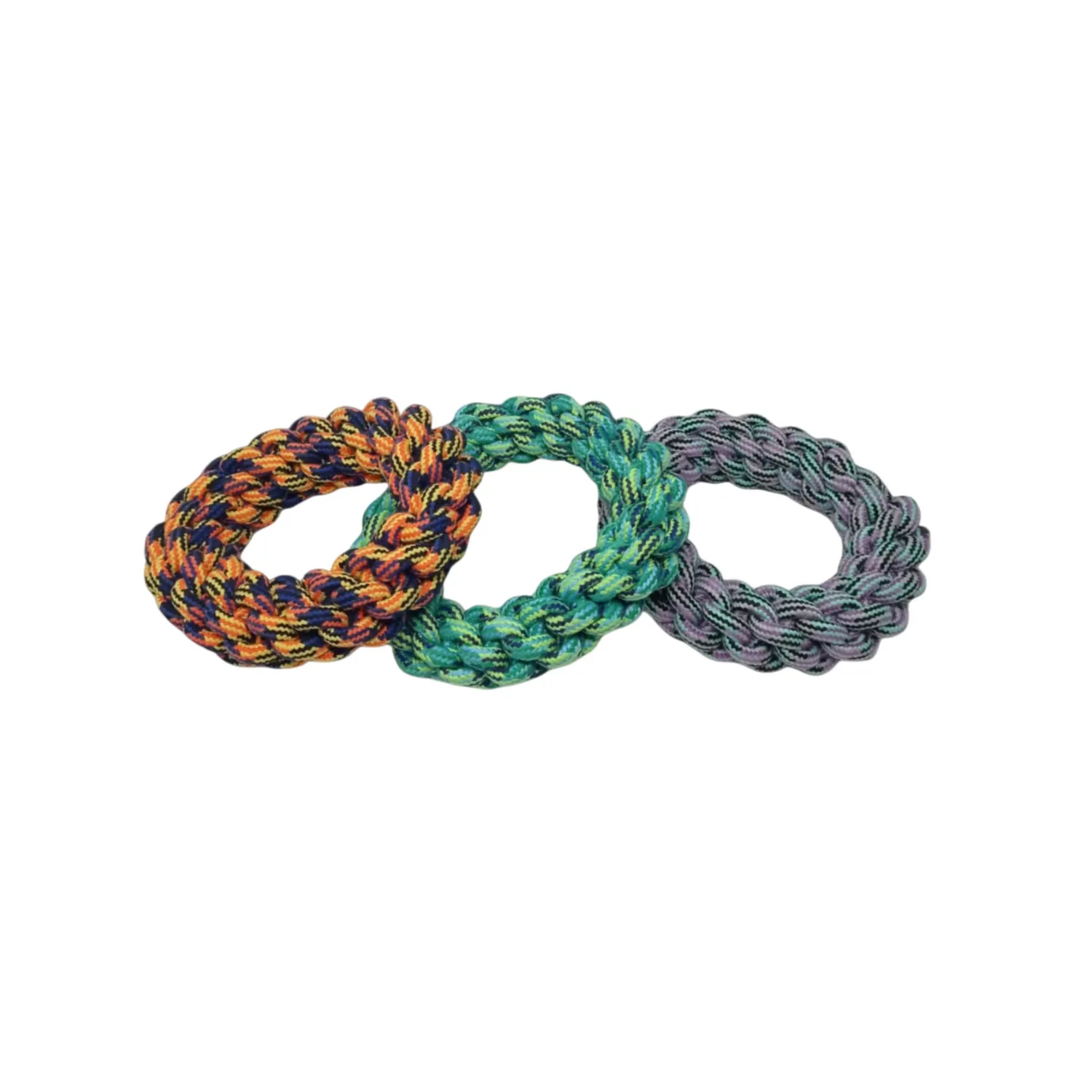 Juguete trenza aro nunbell para perro color morado