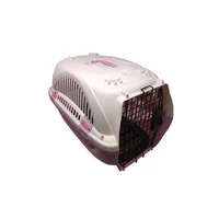 Guacal jaula de trasnxte para mascotas pets & toys color rosa
