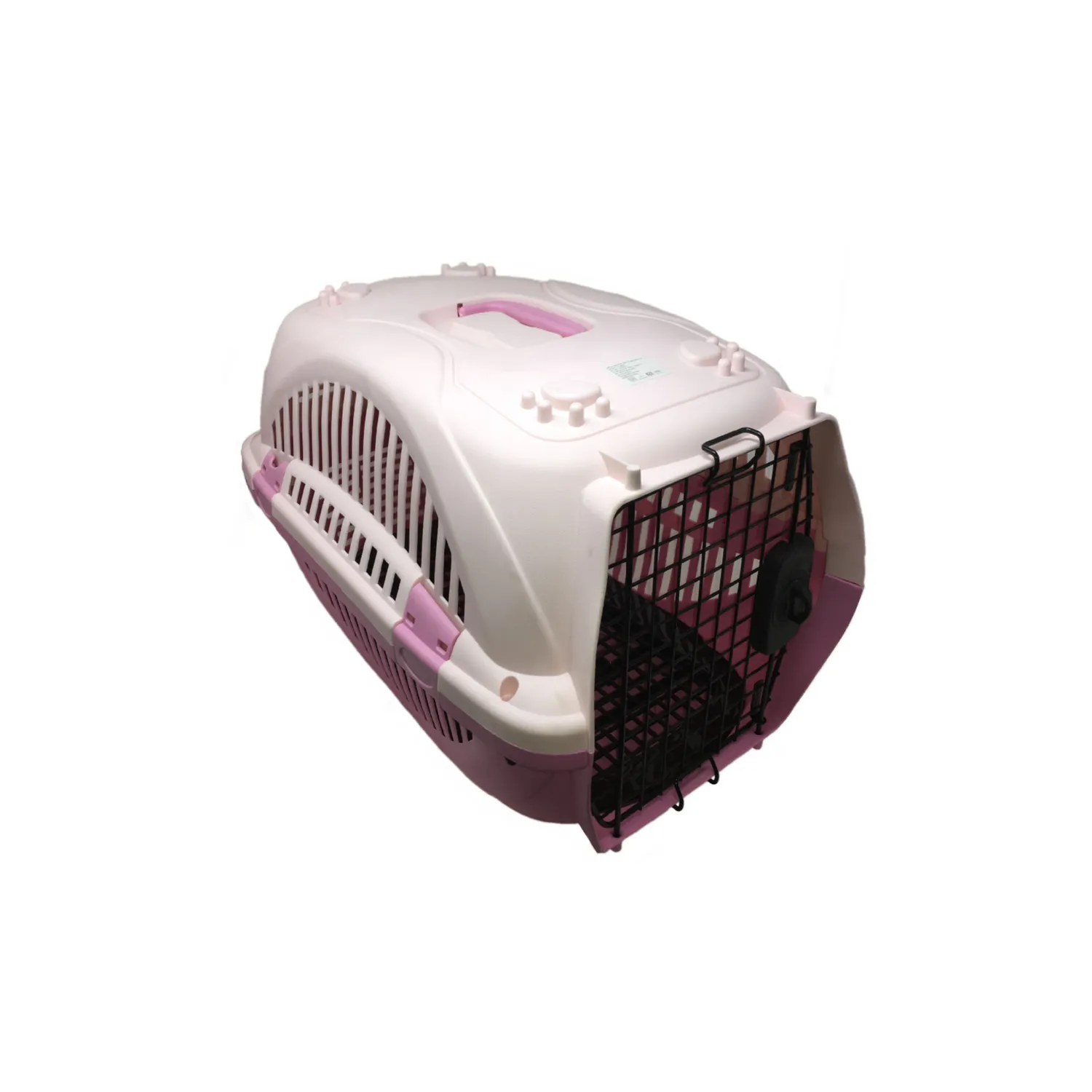 Guacal jaula de trasnxte para mascotas pets & toys color rosa