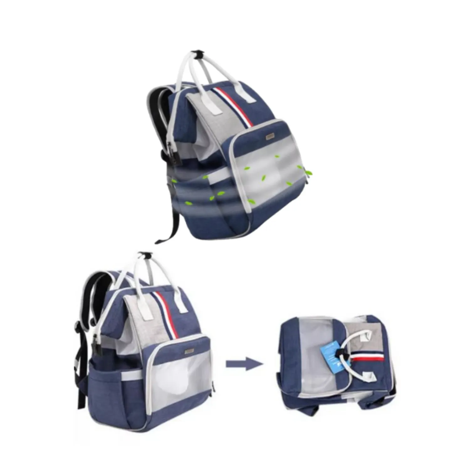 Mochila cargador transxte para mascotas 30x40x24cm dodopet azul material lona