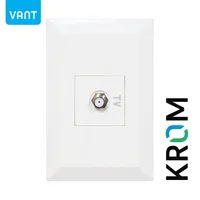 Toma TV Coaxial Vant Blanco Krom