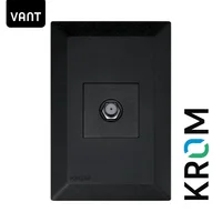 Toma TV Coaxial Vant Negro Krom
