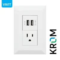 Toma Doble USB + Toma Vant Blanco Krom