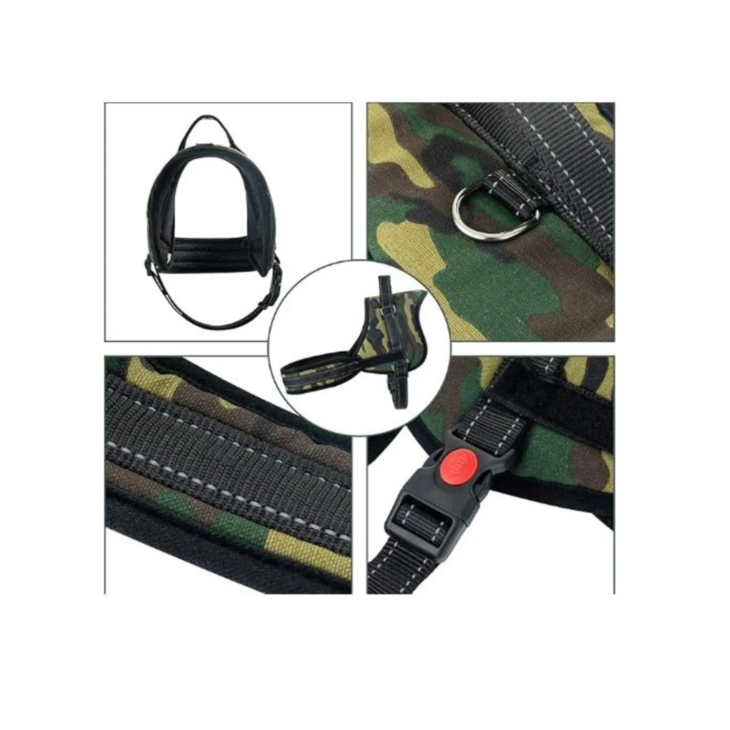 Arnes pechera para perro color negro talla xl front nunbell 4