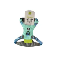 Arnés pechera con reflectivo para perro celeste talla m nunbell