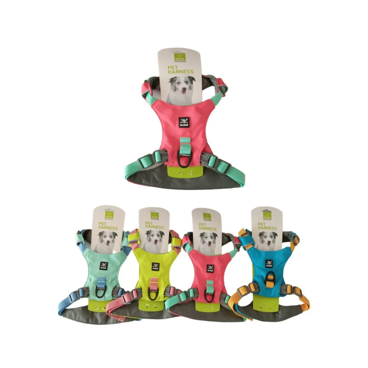 Arnés pechera con reflectivo para perro verde talla xs nunbell