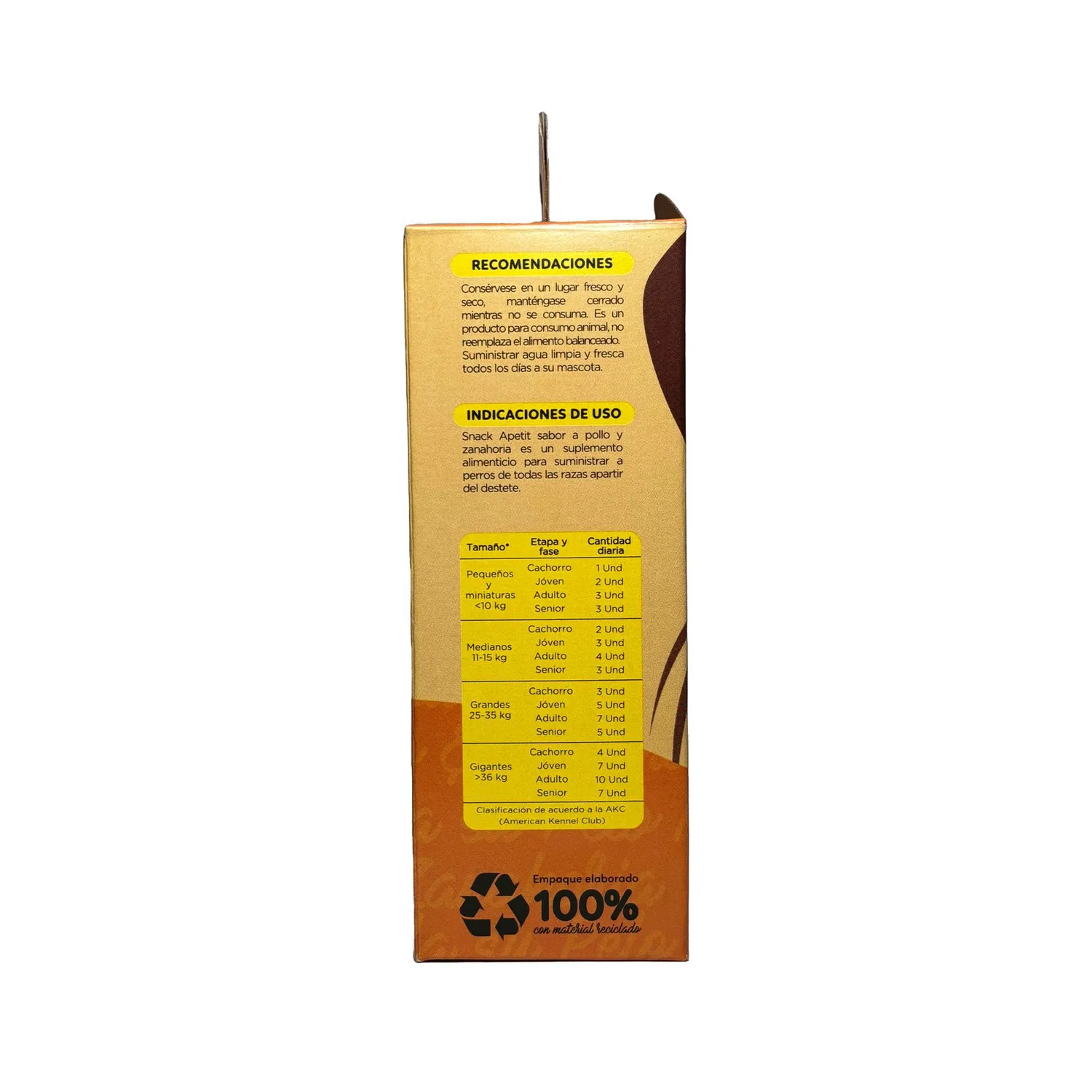 Snack para perro apetit horneadas pollo y zanahoria 200g para todas las razas 3