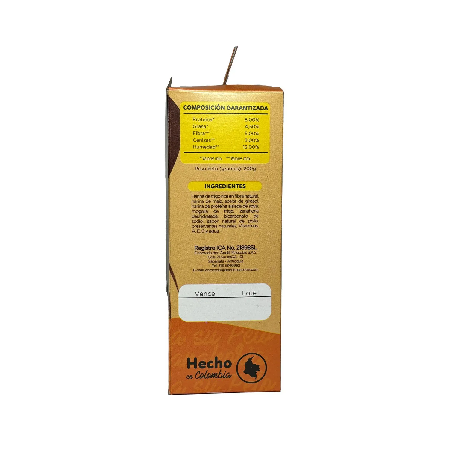 Snack para perro apetit horneadas pollo y zanahoria 200g para todas las razas 4