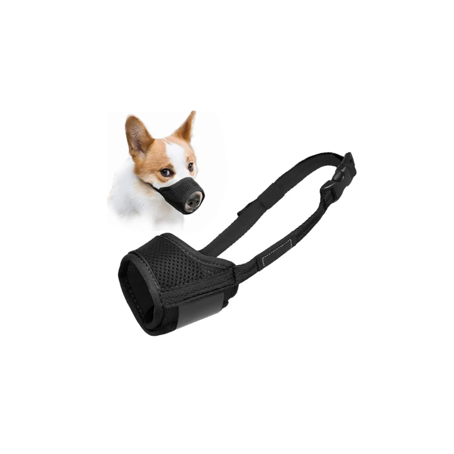 Bozal ajustable para perro dodopet talla xl color negro