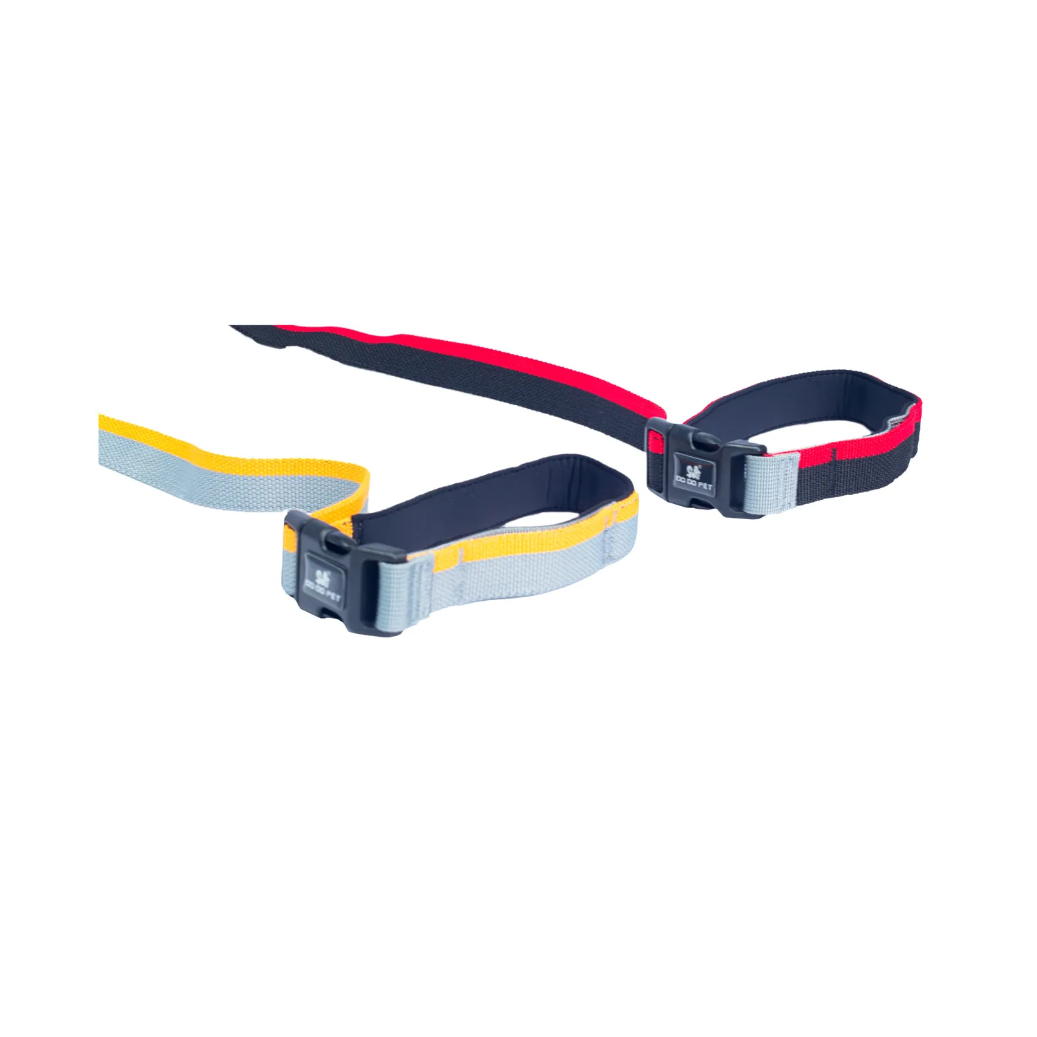 Correa para perro nunbell manos libres resortada running amarillo 1.50m 4