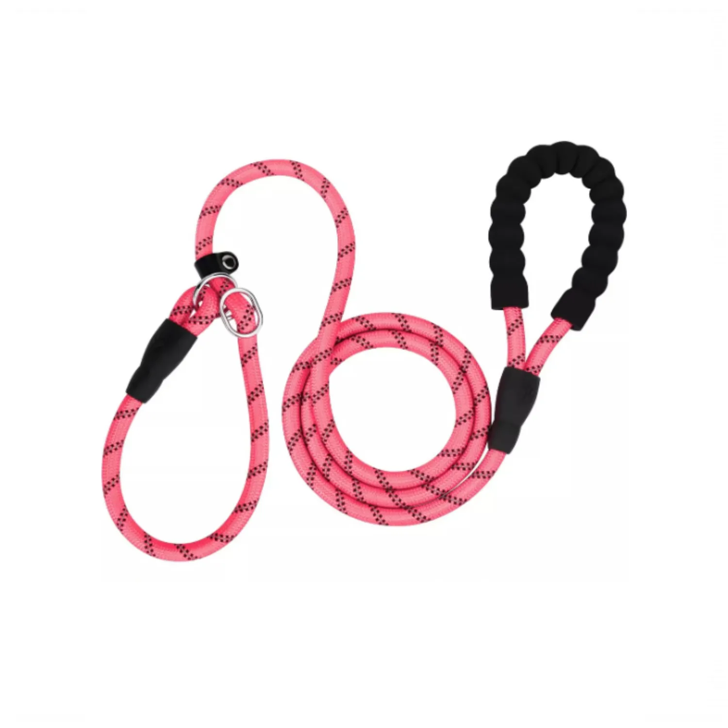 Correa reflectiva ahogo trailla entrenamiento para perro petvogue color rosa 120m