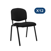 Silla interlocutora isoceles negro ergonomus set x12 unidades