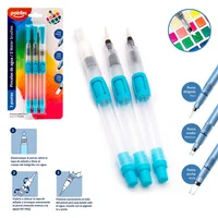 Pincel Recargable Water Brush 3 Puntas Set x 3