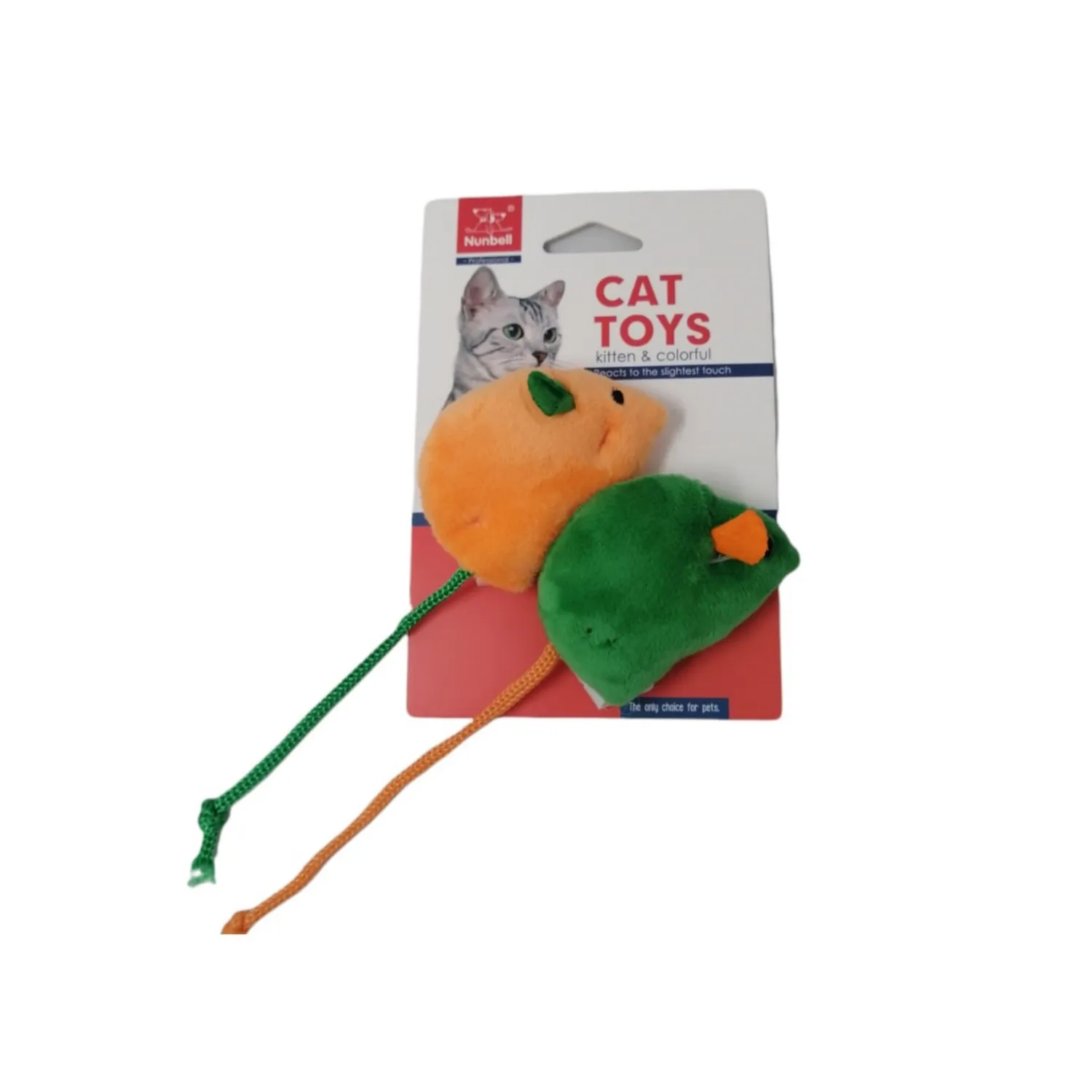 Juguete interactivo de felpa ratoncitos para gato nunbell