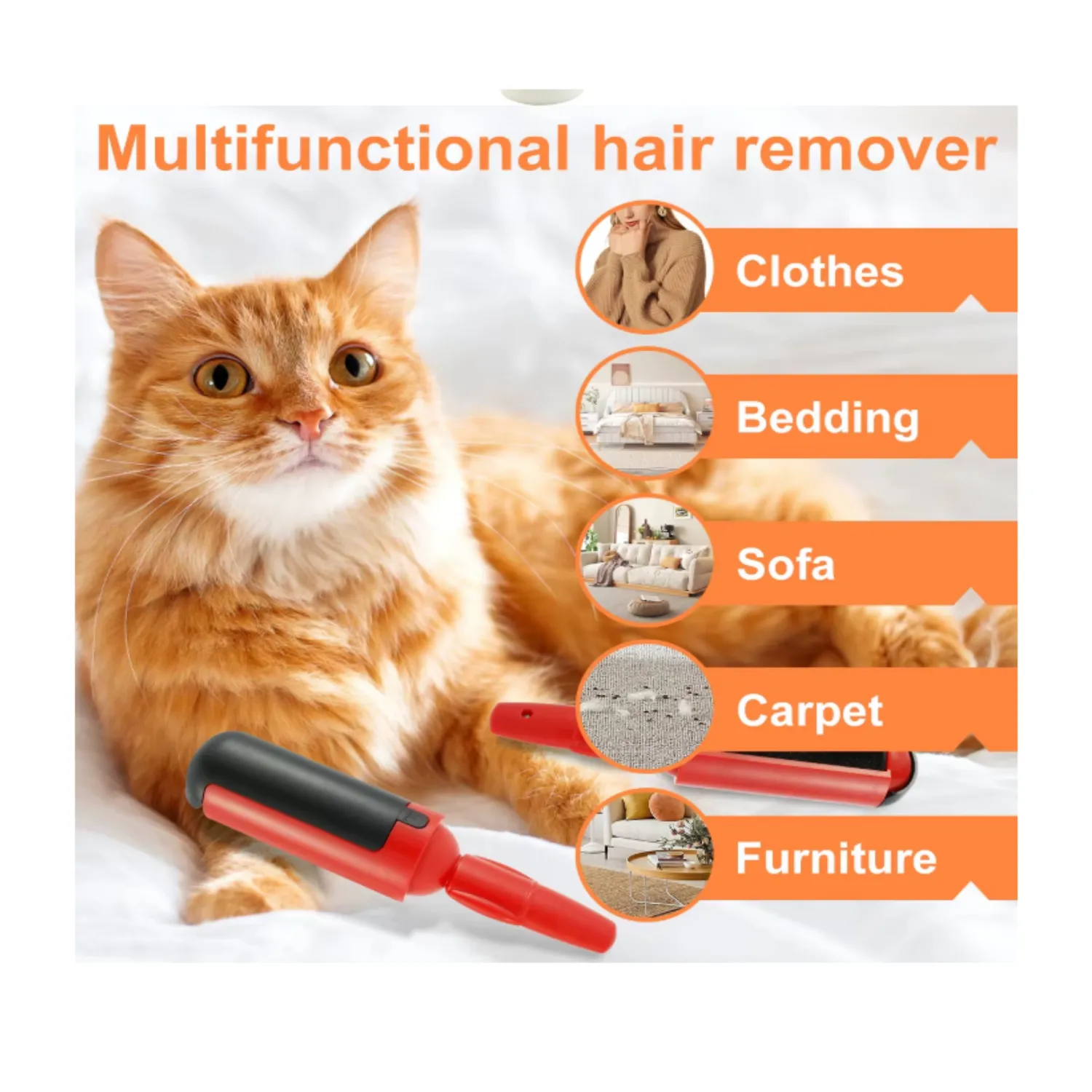 Cepillo removedor pelo de mascotas ropa muebles pets 6 toys azul 5