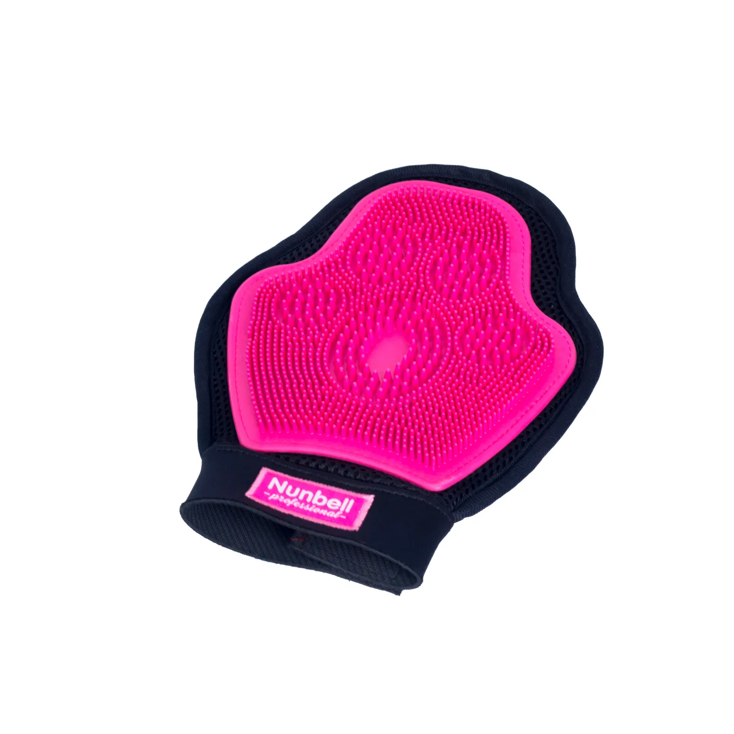 Guante peinador quita pelo para mascotas nunbell color fusia