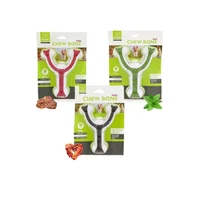 Juguete hueso extra fuerte numbell para perro sabor carne talla m