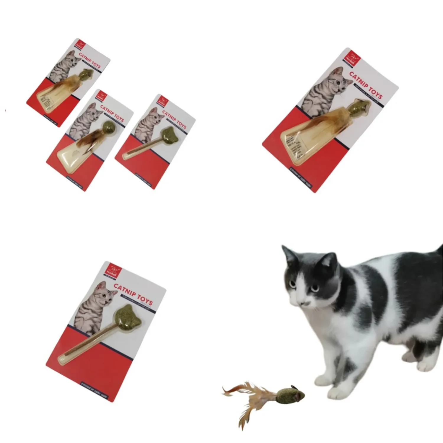 Juguete de catnip para gato nunbell forma de ratón