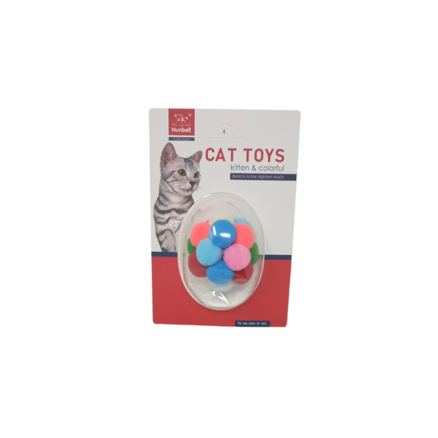 Juguete Interactivo De Felpa Bolitas De Colores para Gato Nunbell